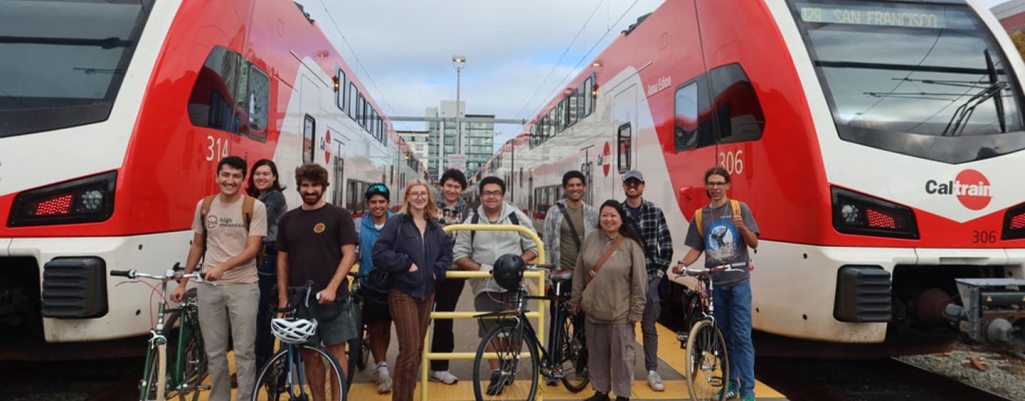 SFSU transportation field trip students between trains