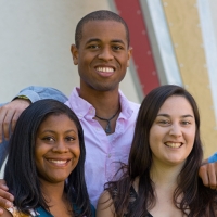 diverse group of five university graduate students