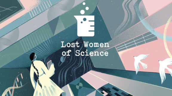 green and pink graphic and "lost women of science"